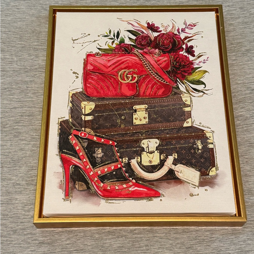 Gucci and Louis Vuitton Fashion Art Print - Picture 1 of 4